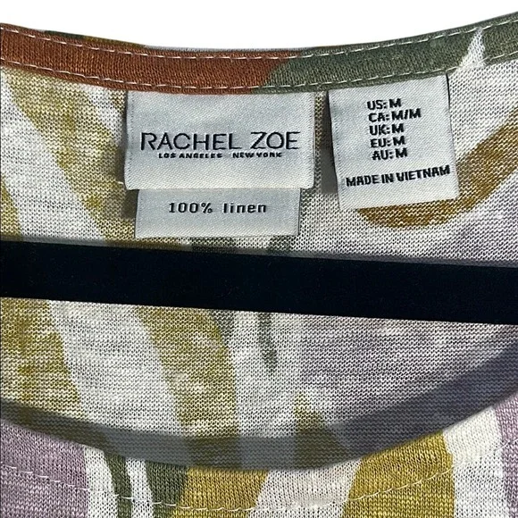 Rachel Zoe Women's Relaxed Floral Cap Sleeve Blouse Medium - Picture 2 of 9